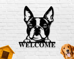 Boston Terrier Dog Sign, Boston Terrier Metal sign, Boston Terrier Name Sign, Pet Name Sign, Dog Lover Sign, Gift for Pet Owner, Dog Sign