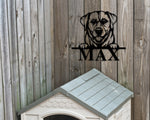 Labrador Dog Sign, Labrador Metal sign, Labrador Name Sign, Pet Name Sign, Dog Lover Sign, Gift for Pet Owner, Dog Sign