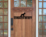 Schnauzer on duty, Schnauzer Metal sign, Dog Sign, Dog Lover Sign, Gift for Pet Owner, Dog On duty Sign, Dog Wall Art