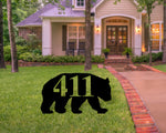 Bear Address sign, Bear Themed Address Steel Yard Sign, Bear House Number Plaque, Yard Address sign, Bear sign, Hunter Address sign, Custom