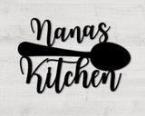 Christmas Gift, Holiday Sale, Custom Metal Sign for Kitchen, Nana's Kitchen Metal Sign, Personalized Kitchen Signs, Nana Mothers Day Gift