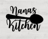 Black Friday, Cyber Monday Sale, Custom Metal Sign for Kitchen, Nana's Kitchen Metal Sign, Personalized Kitchen Signs, Nana Mothers Day Gift