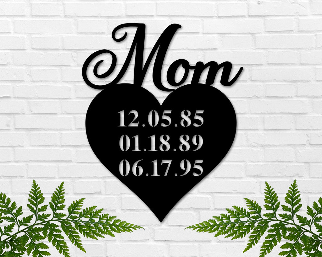 Personalized Mother's Day Gift Metal Sign With Kids Names 