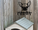 Chihuahua Dog Sign, Chihuahua Metal sign, Chihuahua Name Sign, Pet Name Sign, Dog Lover Sign, Gift for Pet Owner, Dog Sign