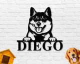 Shiba Inu Dog Sign, Shiba Inu Metal sign, Shiba Inu Name Sign, Pet Name Sign, Dog Lover Sign, Gift for Pet Owner, Dog Sign