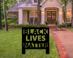 Black Lives Matter Yard Sign, BLM Metal Lawn Sign, Justice Sign, Human Rights Sign, Black History Month Decor, BLM Metal Outdoor Art
