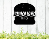 Personalized Metal BBQ Sign, Personalized Grill Sign, Father's Day Git, BBQ Grill Sign, Man Cave Decor, Out Door Kitchen Metal Signs, Burger