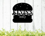 Personalized BBQ Metal Sign -Custom Name Barbecue Patio Sign Grill Outdoor Dad's BBQ Home Decor Housewarming Gift for Father- Man Cave