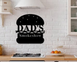 Personalized BBQ Metal Sign -Custom Name Barbecue Patio Sign Grill Outdoor Dad's BBQ Home Decor Housewarming Gift for Father- Man Cave
