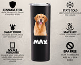 Christmas Gift, Holiday Sale, Custom Printed Tumbler Personalized Dog Lover Gift Pet Stainless Steel Bottle Custom Travel Mug