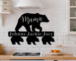 Personalized Mothers Day Gift, Mama Bear Metal Sign, Mom Sign, Gift for Mom, Mother's Day, Kids name sign, Baby Bear Sign, Gift for Grandma