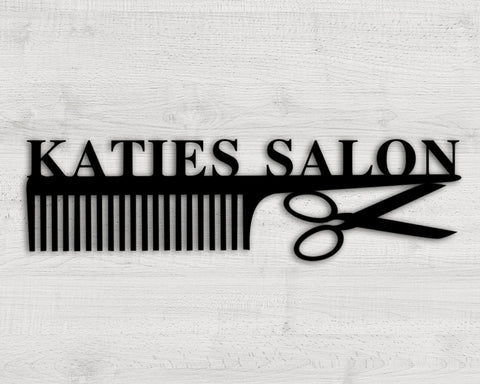 Hair Salon Metal Sign, Custom Salon Sign, Personalized Hair Stylist Sign, Hair Stylist Gift, Salon Decor, Barber Metal Sign, Cosmetologist