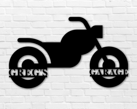 Custom Motorcycle Metal Sign, Motorcycle Garage Sign, Personalized Motorcycle Shop Sign, Father's Day Gift, Gift for Him, Motorcycle Gift