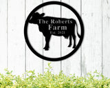 Cow Farm Metal Sign, Custom Cow Sign, Personalized Cow Barn Sign, Cow Metal Wall Art, Dairy Farmer Gift, Farmhouse Decor, Cow Ranch Sign