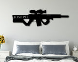Christmas Gift, Holiday Sale, Personalized Gun Name Sign, Gun Owner Gift, Armory Decor, 2nd Amendment, Army Gift, Veteran Gift, Father's Day