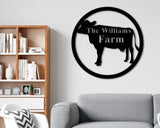 Cow Farm Metal Sign, Custom Cow Sign, Personalized Cow Barn Sign, Cow Metal Wall Art, Dairy Farmer Gift, Farmhouse Decor, Cow Ranch Sign