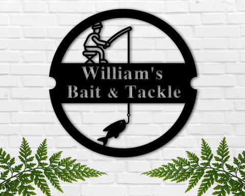 Fishing Metal Sign, Custom Fishing Decor, Personalized Father's Day Gift, Bass Fishing Gift, Gift for Dad, Fisherman Gift, Fishing Supply