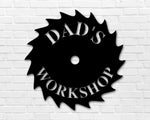 Dad's Workshop Metal Sign, Custom Garage Sign, Personalized Father's Day Gift, Grandpa's Shop Sign, Man Cave Decor, Woodshop Sign, For Him