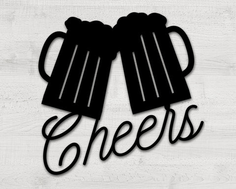 Cheers Metal Sign, Beer Wall Art, Bar Decor, Father's Day Gift, Gift for Dad, Grandpa, Home Bar Metal Sign, Kitchen Wall Decor, Husband Gift