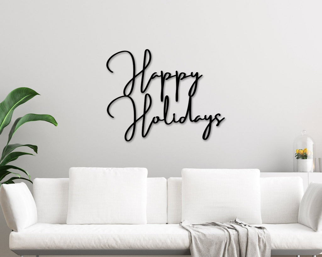 Christmas and Holiday Wall Decor Decal Happy Holidays