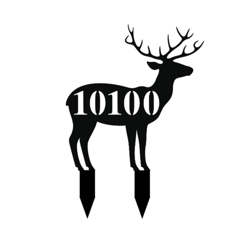 10100/deer yard sign/BLACK