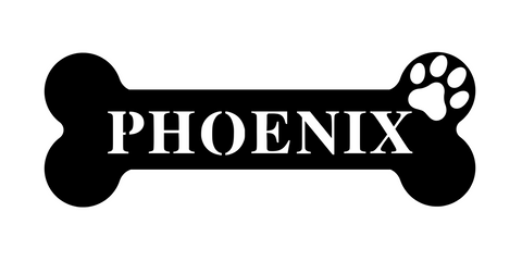 phoenix/dog bone sign/BLACK