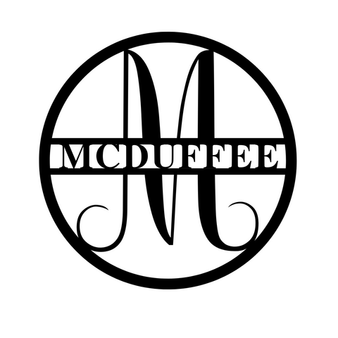 mcduffee/monogram sign/BLACK