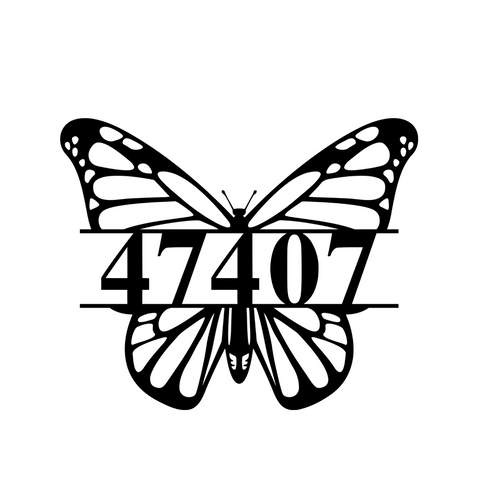 47407/butterfly sign/BLACK
