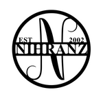 nihranz est 2002/monogram sign/BLACK