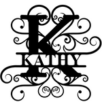 kathy/monogram sign/BLACK