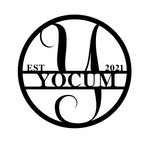 yocum est 2021/monogram sign/BLACK