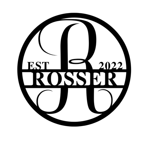 rosser est 2022/monogram sign/BLACK