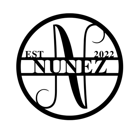 nunez est 2022/monogram sign/BLACK