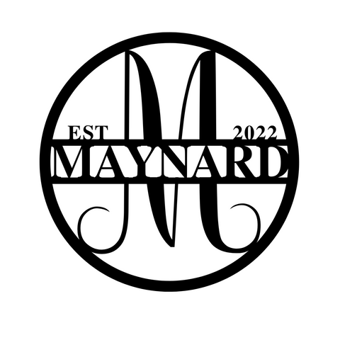 maynard est 2022/monogram sign/BLACK
