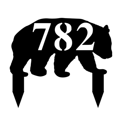782/bear yard sign/BLACK