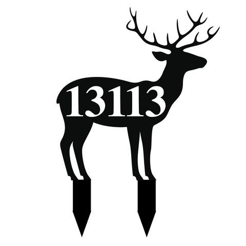 13113/deer yard sign/BLACK