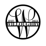 willoughby est 2022/monogram sign/BLACK