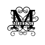 moreno/monogram sign/BLACK