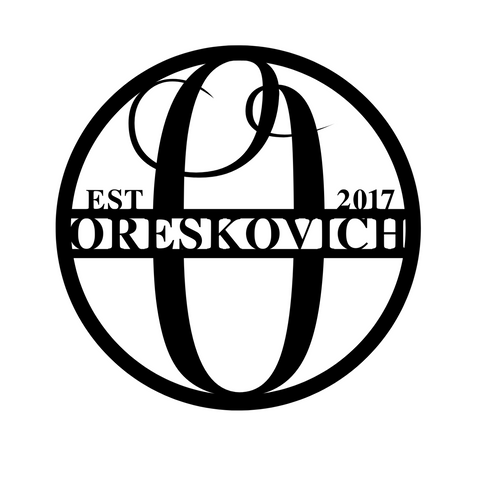 oreskovich est 2017/monogram sign/BLACK