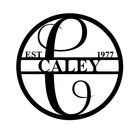 caley est 1977/monogram sign/BLACK