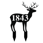 1843/deer yard sign/BLACK
