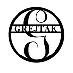 grejtak/monogram sign/BLACK