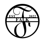 falk est 2022/monogram sign/BLACK