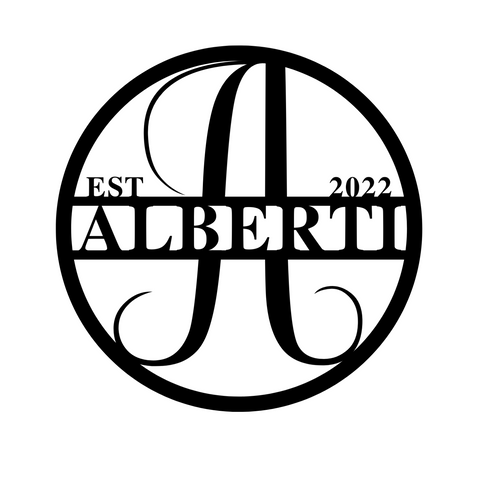 alberti est 2022/monogram sign/BLACK