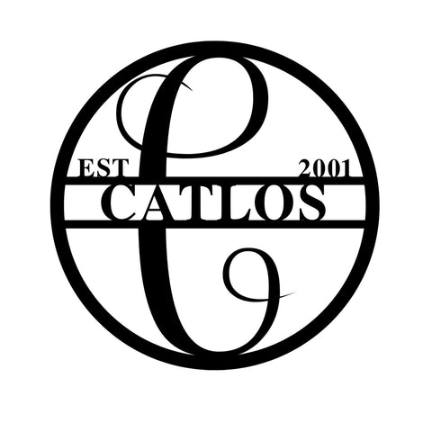catlos est 2001/monogram sign/BLACK