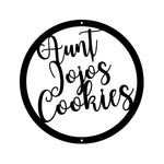 aunt jojo's cookies/custom sign/BLACK