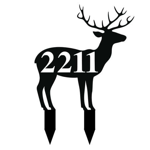 2211/deer yard sign/BLACK