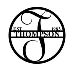 thompson est 1983/monogram sign/BLACK