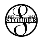 stouber est 2023/monogram sign/BLACK