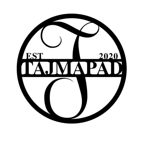 tajmapad est 2020/monogram sign/BLACK